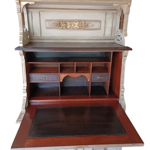 Antique secretary desk cabinet