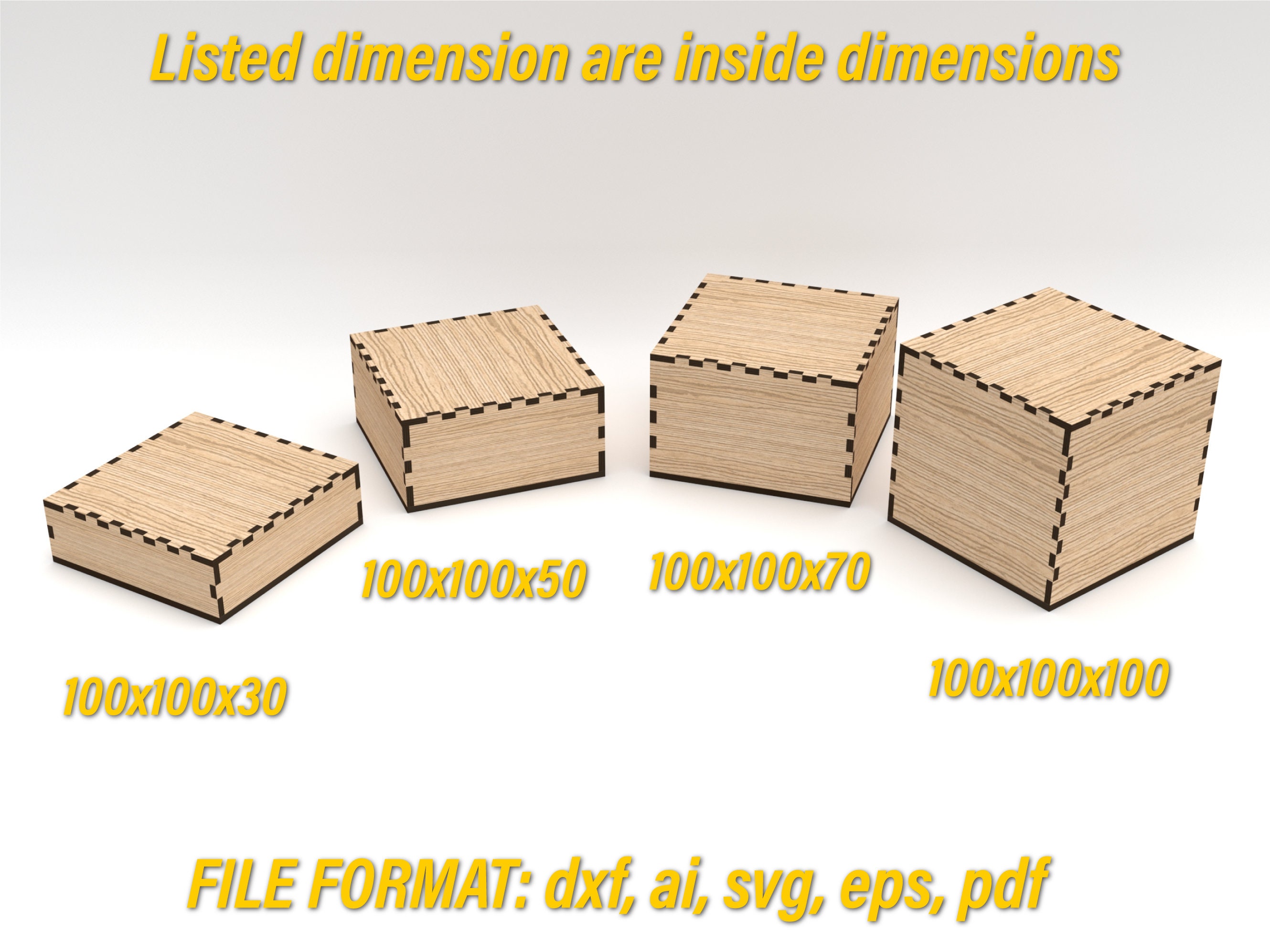 Laser Cut Two Piece Box Template – 20 Sizes, 4mm (digital Download) - Etsy