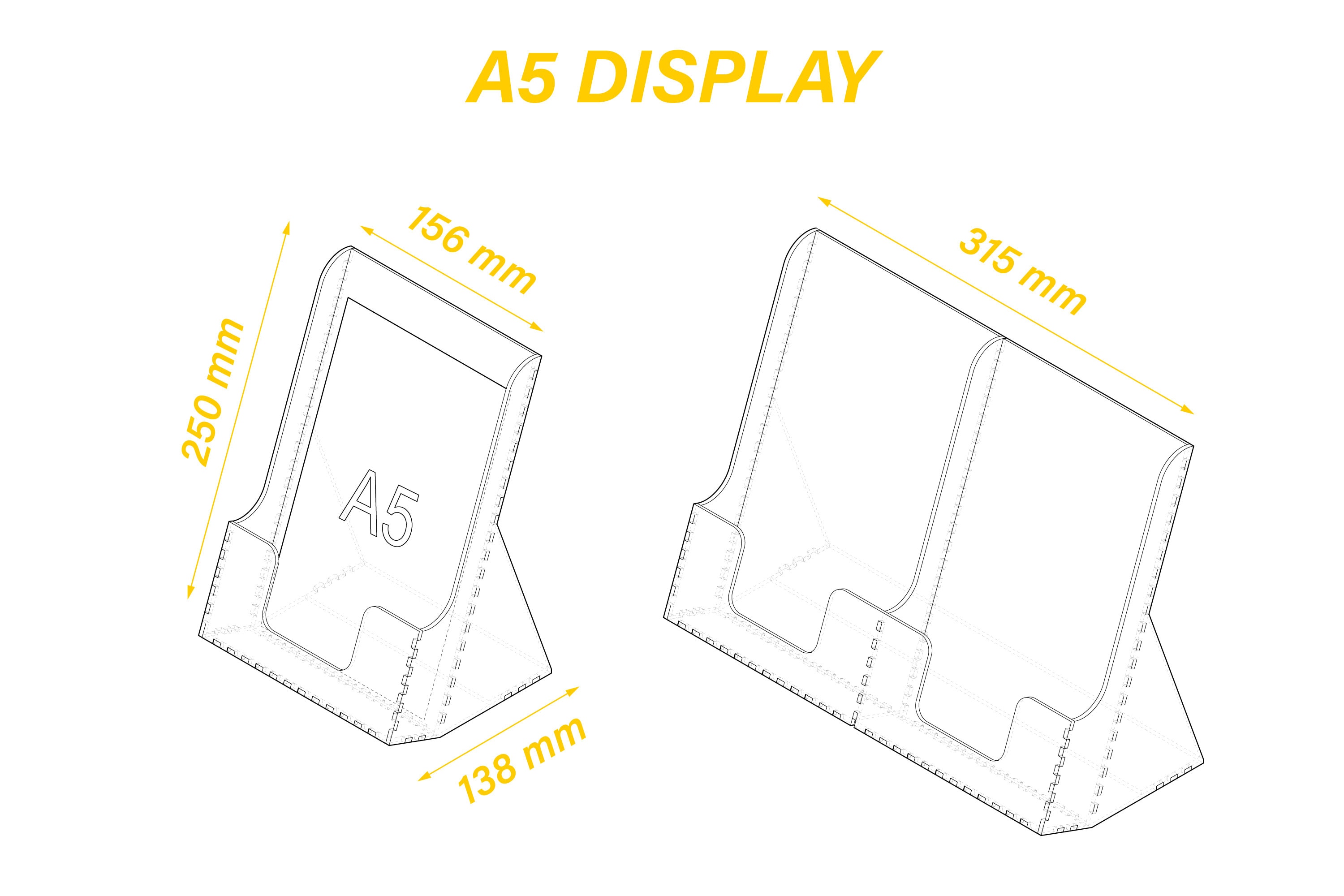 Laser Cut Display Stand Vector Files: 3mm Plywood, MDF, Acrylic ...