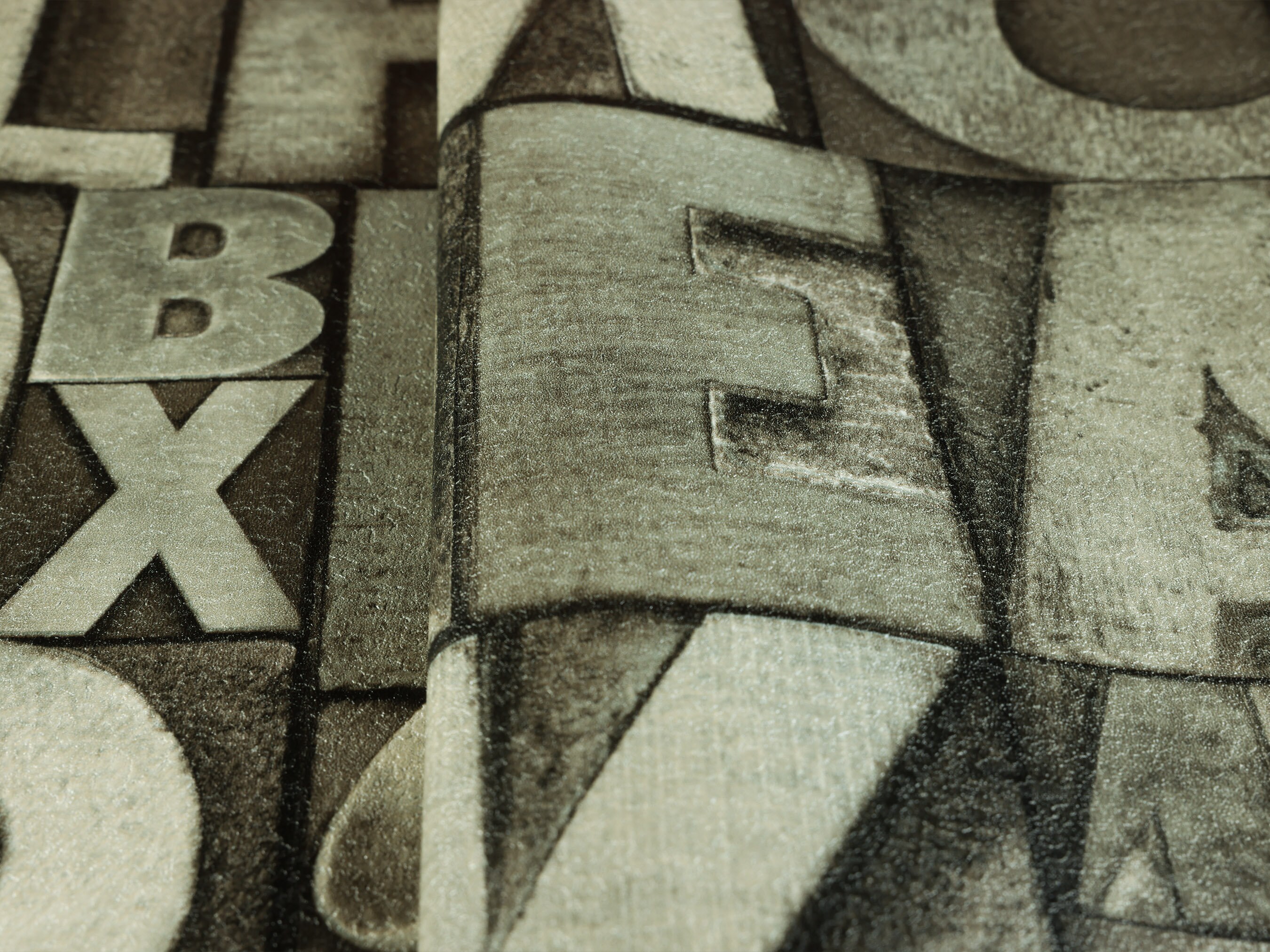 Gray Letters Wallpaper, Textured Wallpaper, Alphabet Decorative ...