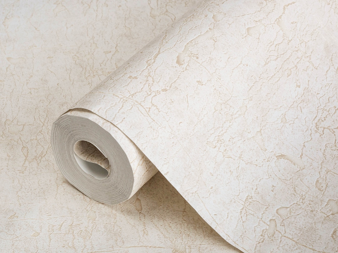 Modern Cream Marble Wallpaper Textured Wallpaper Decorative Etsy