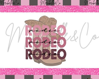 Western Rodeo/ PNG-fil/ Direktnedladdning/ Digital design/ Sublimering/ Western
