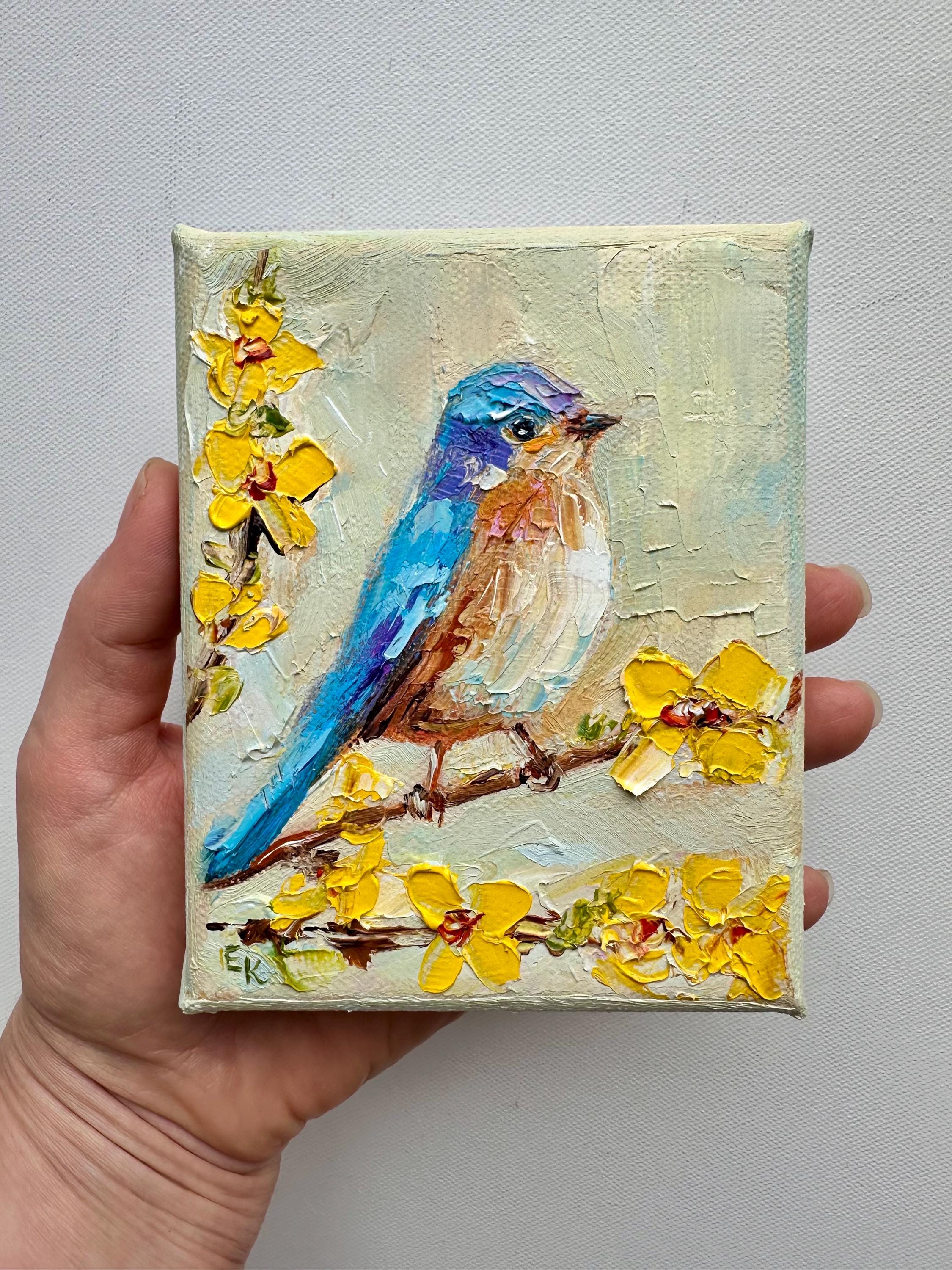 Bluebird Painting Original - Etsy
