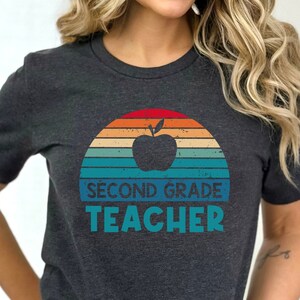 Second Grade Teacher shirt. Colorful teacher tshirt. School 2nd Grade teacher shirt