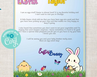 Easter Bunny Editable Printable Letter - Personalized Letter from the Easter Bunny