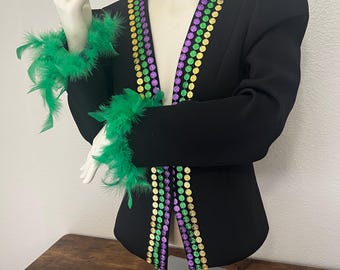 Hand-Painted Blazer: Unique Statement Piece