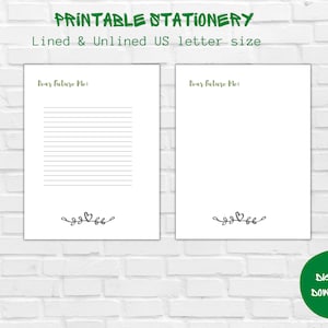 Bloc de notas inspirador de papel de carta Bloc de notas digital imprimible