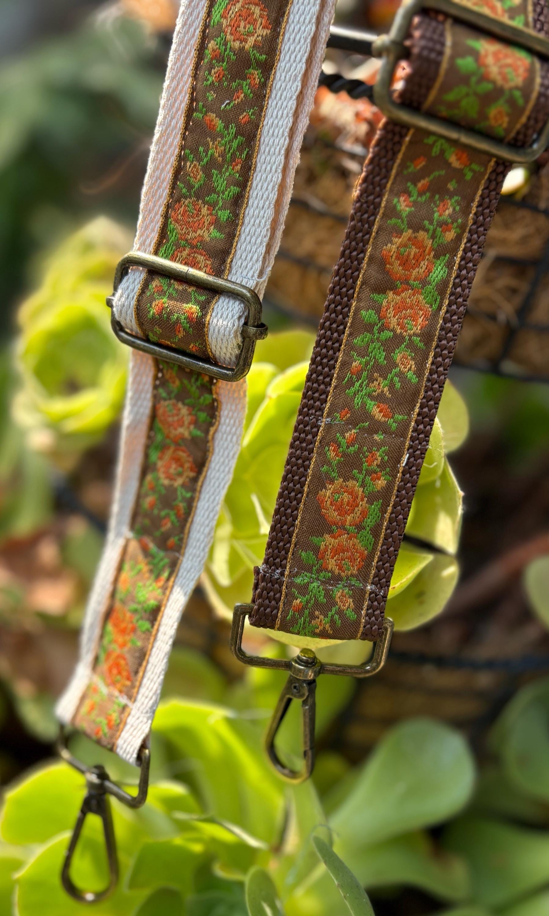 Handbag Straps With Orange Flowers - Etsy display picture 2