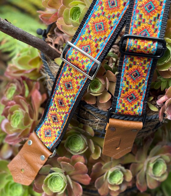 Colorful Embroidered Strap Embroidered Bag Strap, Camera Strap, Adjustable Bag  main image 2