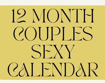 Couples Sexy Calendar - Etsy