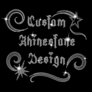 Custom Rhinestone Transfer Full Fill - Bling Heat Transfer Design | Personalized Crystal Design for Shirts, Business & Teams