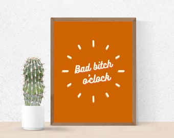 It's Bad Bitch O'Clock Lizzo Poster / Lizzo Digital Print / About Damn Time Poster / Special Album / Wall Decor / Lizzo Gift