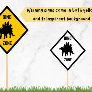 Dinosaur Party Printables, Dinosaur Warning Signs, Dinosaur Birthday ...