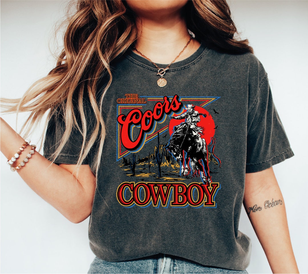 Coors Original Cowboy Shirt Western Tshirt Rodeo Shirt - Etsy