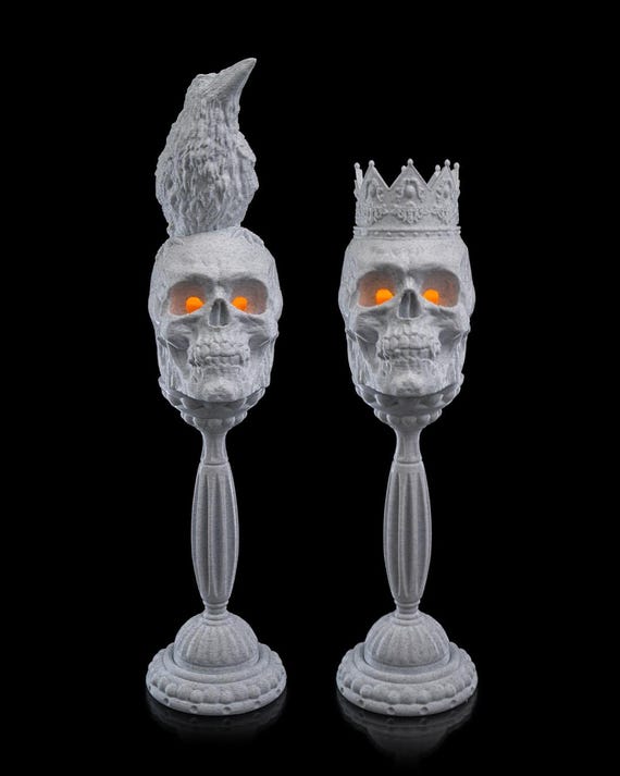 Totenkopf Kerzenhalter