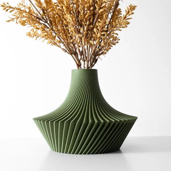 Flower vase "Kitan" vase for dried flowers modern and unique 3D printing home decoration