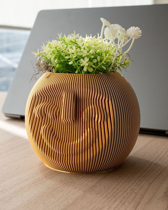 Smiley Dude Vase Decorative Vase Flower Vase Flower Pot 3D Print Emoji Decoration Custom