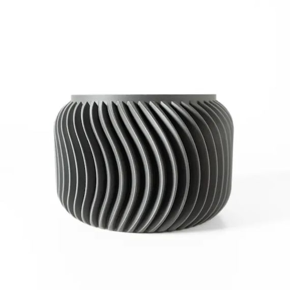 Flowerpot plant pot "Vilex" with drainage holes modern and unique 3D printing home decoration