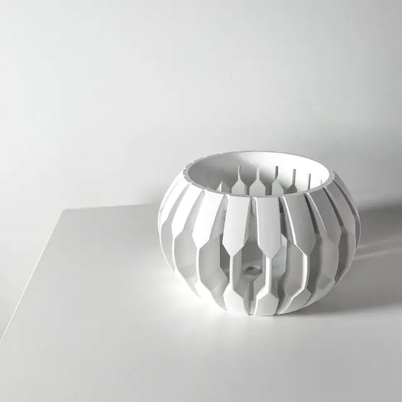 Orchid pot "Garni" with drainage holes modern and unique 3D print home decoration flowerpot plant pot