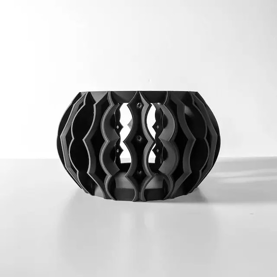 Orchid pot "Luvo" with drainage holes modern and unique 3D print home decoration flowerpot plant pot