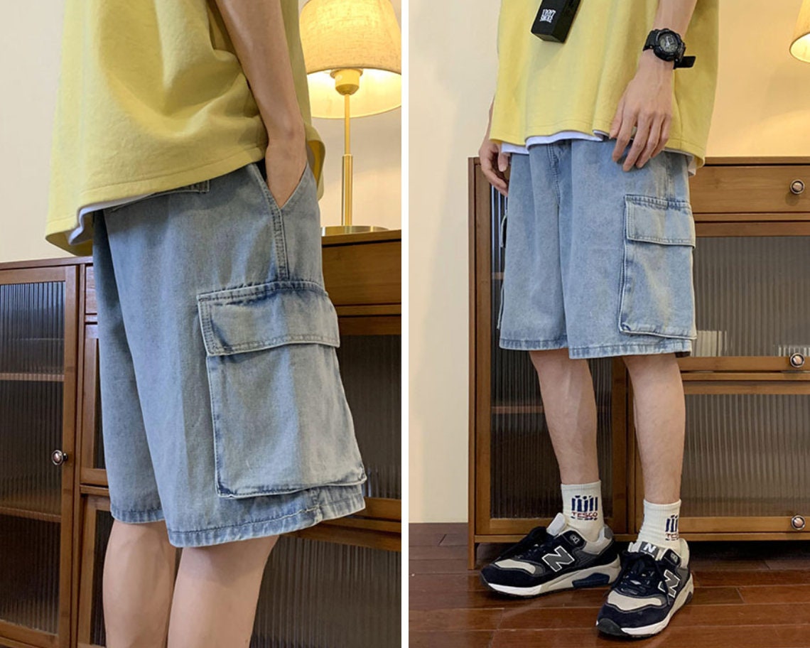 Denim Shorts / Jorts With Cargo Pockets All Colors and Sizes - Etsy