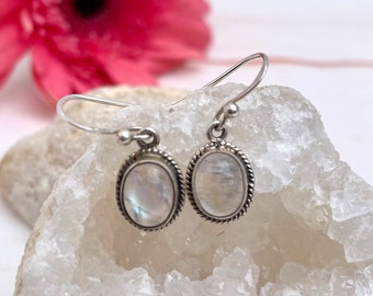 925 Silver Earrings with Moonstone, illuminate your style