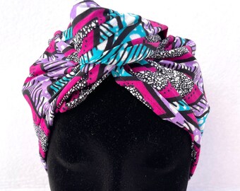 Foulard africano stile turbante avvolgente a testa intera