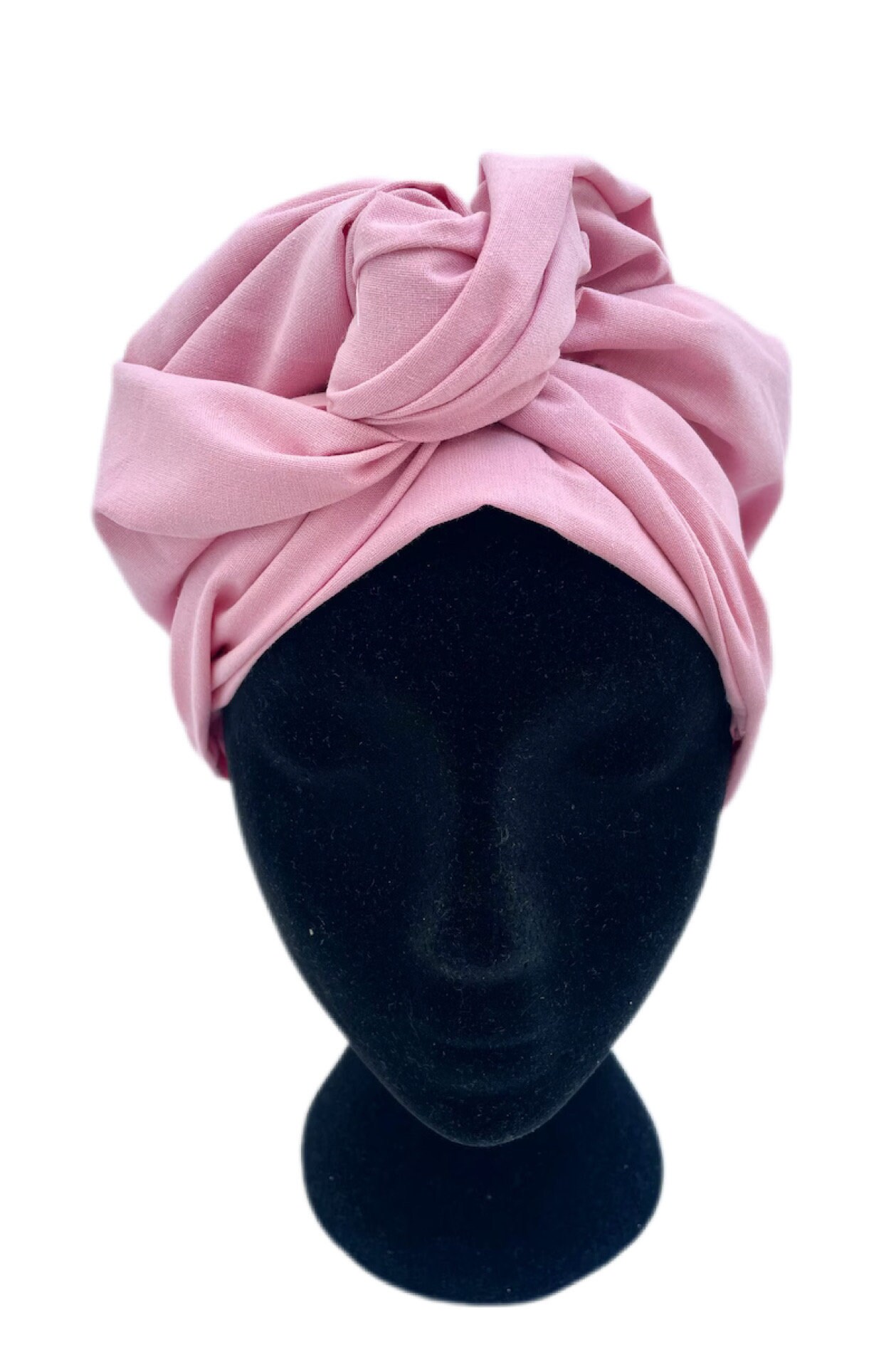 Pink turban, vintage, boho chic, women, modular turban, pin-up turban, antique hair accessory, elegant retro accessory