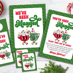 You’ve Been Mugged Christmas Printable Kit, Holiday Neighborhood Game, We’ve Been Mugged Sign, Office Game, Mugging Game, Instant Download