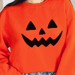 Pumpkin Face Sweatshirt, Halloween Pumpkin Sweatshirts, Jack O&#39; Lantern Sweatshirt, Halloween Sweatshirt, Halloween Gifts