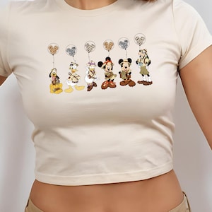 Animal Kingdom Crop Tank, AK Tank Crop Top, Safari Minnie Mickey Friends Shirt, Summer Safari Shirts, Women&#39;s Crop Tops