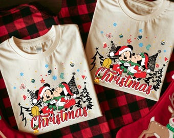 Christmas Disney Matching Shirt, Mickey and Minnie Mouse Disney Couples Christmas T-Shirt, Disney Shirt, Christmas Gift