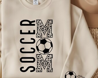 Custom Soccer Mom Sweatshirt: Personalized Name Sleeve