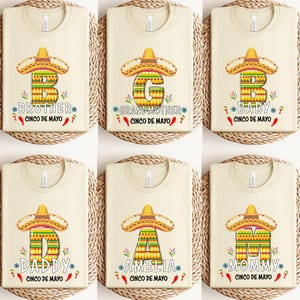 Personalized Cinco de Mayo Family Matching Shirt, Fiesta Group Matching Shirt, Mexican Fiesta Shirt, Family Fiesta Birthday Shirt