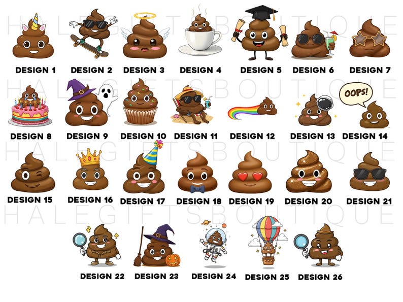 Poop Graduation Cover Funny Poop Emoji T-shirt Set | Cute & Silly Graphic Tees | Birthday ...