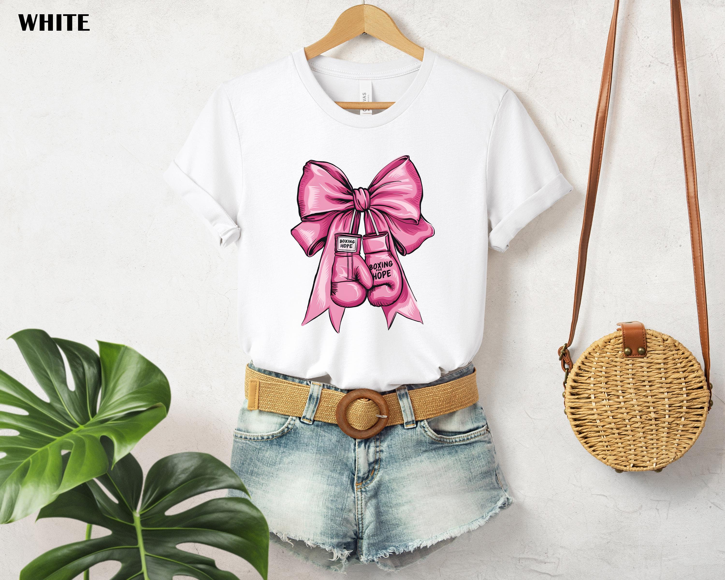 Breast Cancer Shirt, Breast Cancer Gifts, Breast Cancer Awareness, Breast Cancer Survivor, Cancer Shirt, Pink Awareness Bow,Bow Coquette Tee