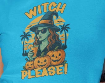 Summerween Hexe T-Shirt: Gruseliges Tropisches Halloween T-Shirt