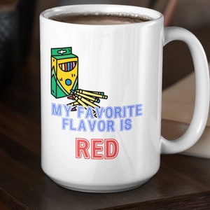 Mi sabor favorito es rojo - Taza de cerámica divertida para veteranos de la Infantería de Marina