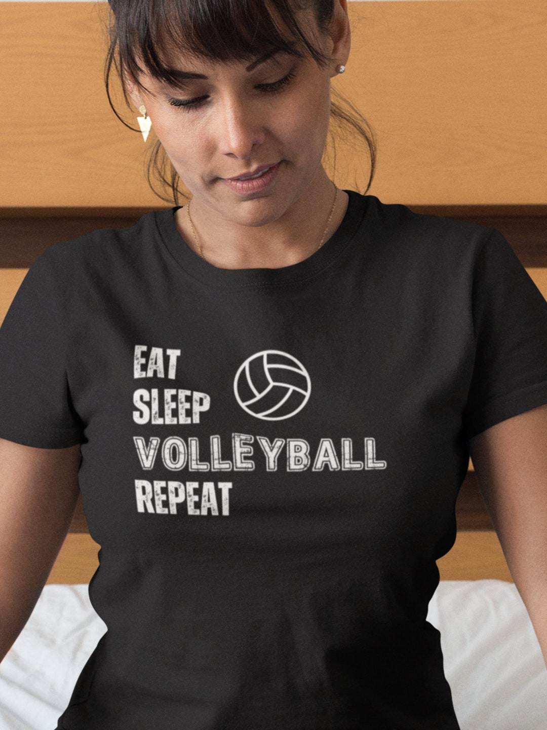 Tstars 'Eat Sleep Volleyball Repeat' Long Sleeve T-Shirt For Players & Fans