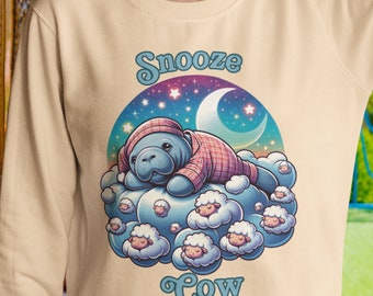 Cute Manatee hoodie, Sleep Time Sweatshirt, Funny Sea Cow sweater, Manatee Gifts, Florida Hoodie, Sleeping Manatee