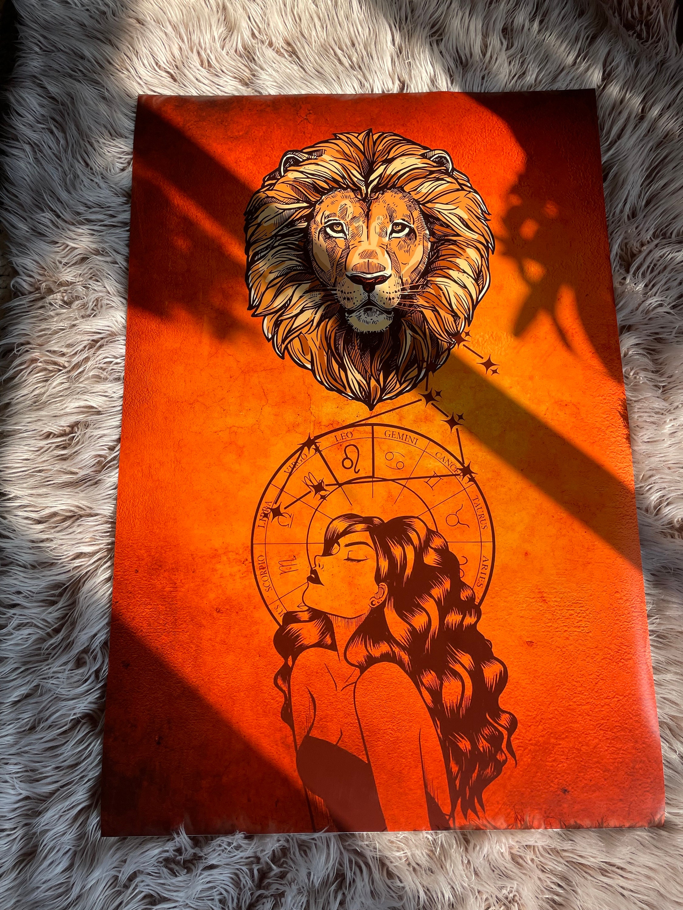 Art Print Out Leo Zodiac Wall Decor Astrology Constellation Etsy