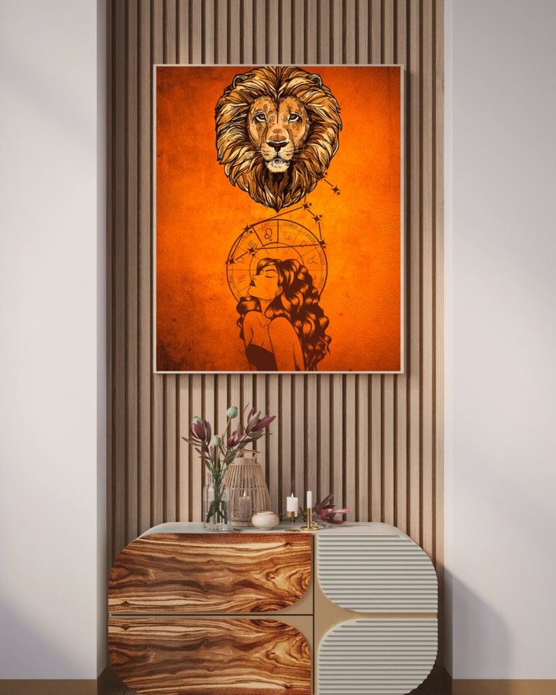 Art Print Out Leo Zodiac Wall Decor Astrology Constellation Etsy