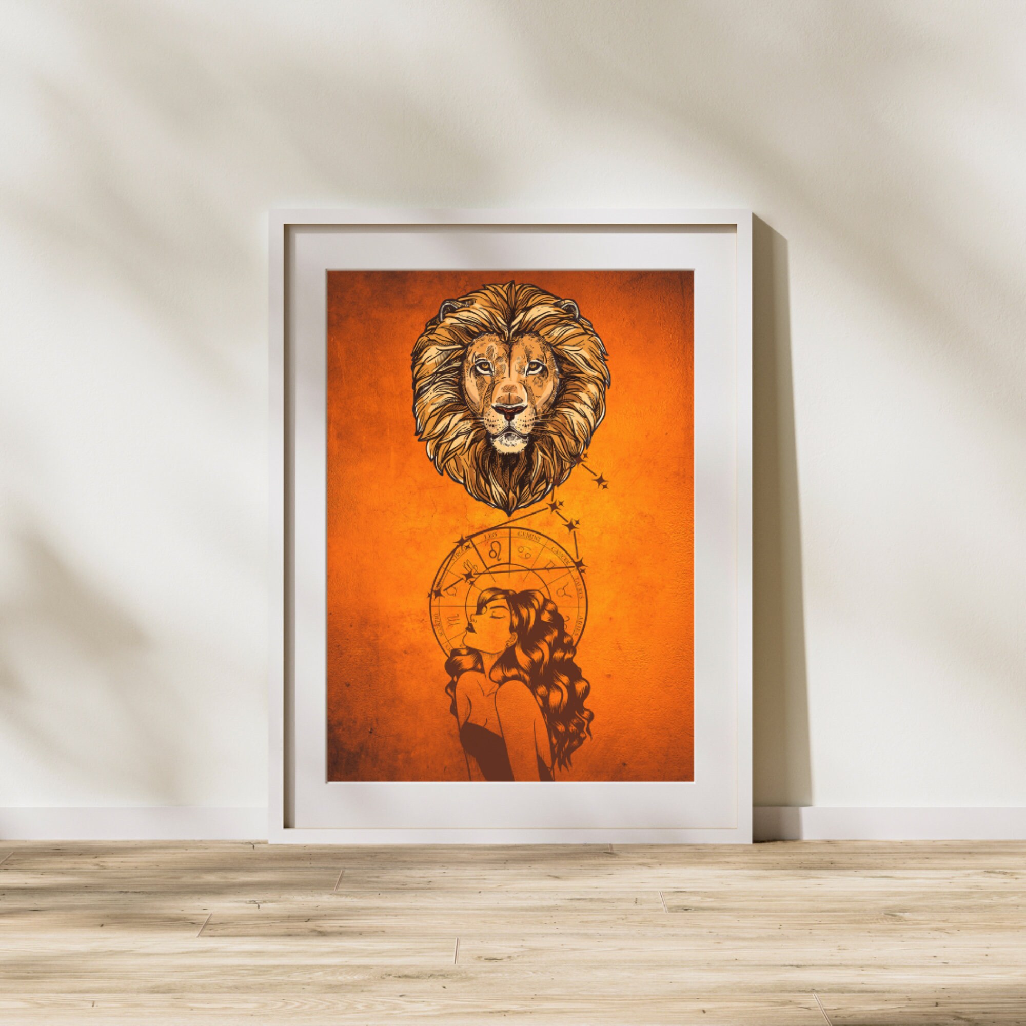 Art Print Out Leo Zodiac Wall Decor Astrology Constellation Etsy