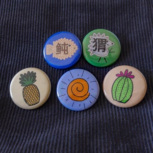 Chinese Animal Character Button Sets