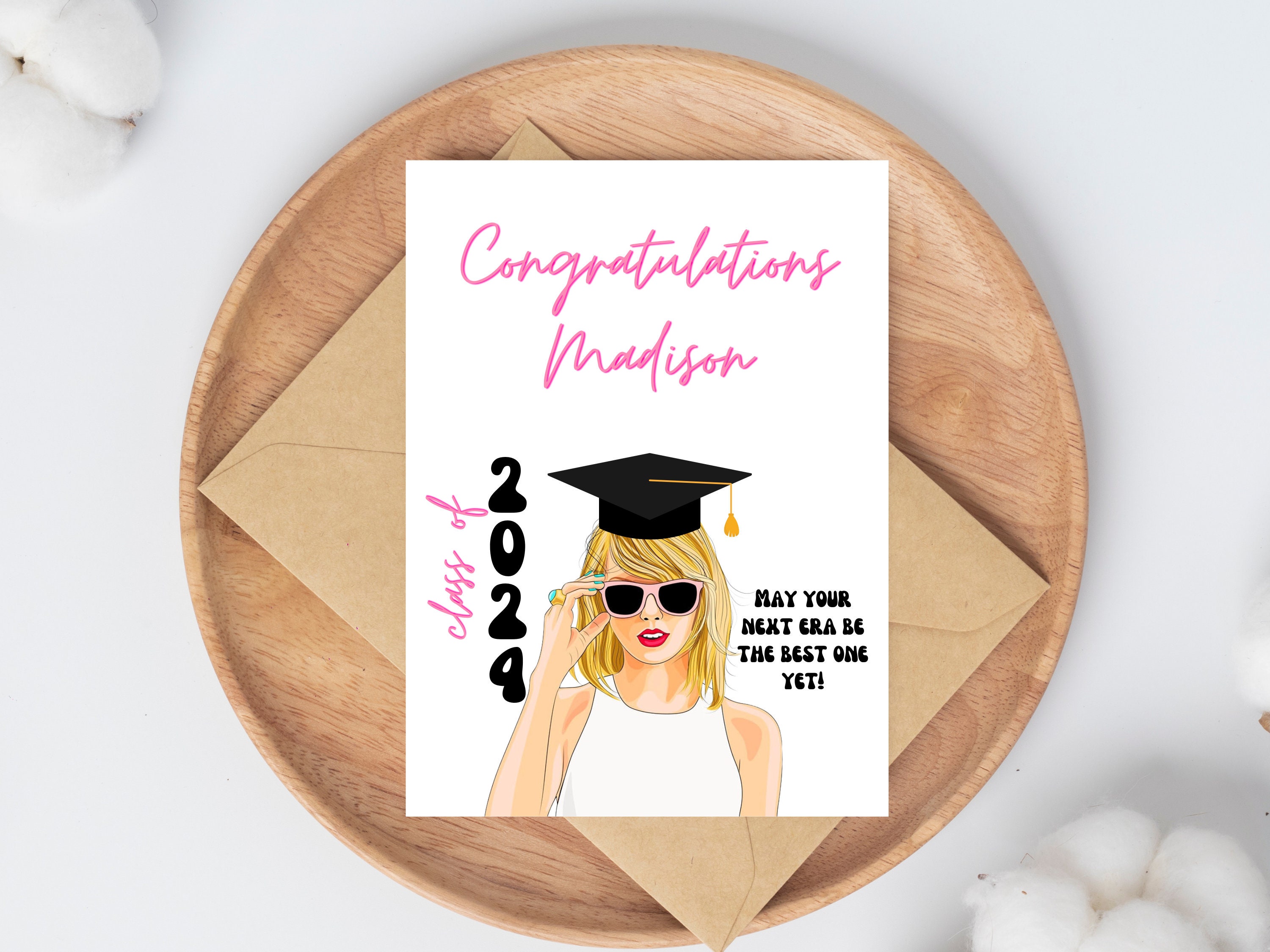 Personalized Graduation Eras Card,  Graduation Card, high school class of 2024, college nursing congrats card, graduation for her