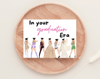 In My Graduation Eras Card,  Graduation Card, high school class of 2024, college nursing congrats card, graduation gift for her