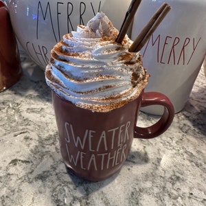 BEST SELLING!!! Cinnamon Faux Whipped Mug Topper