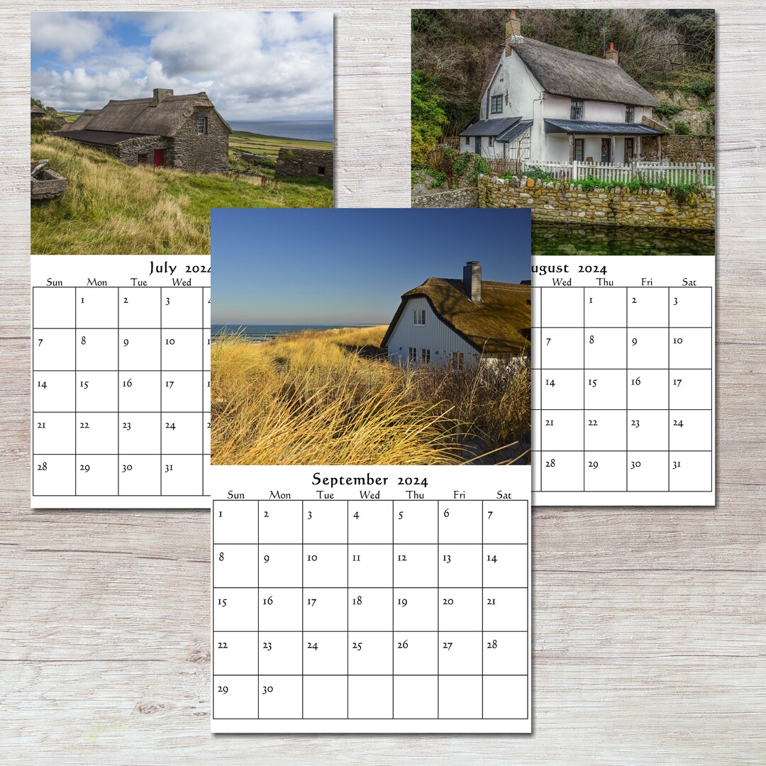 Instant Download 2024 Calendar Cottage Calendars Monthly Etsy
