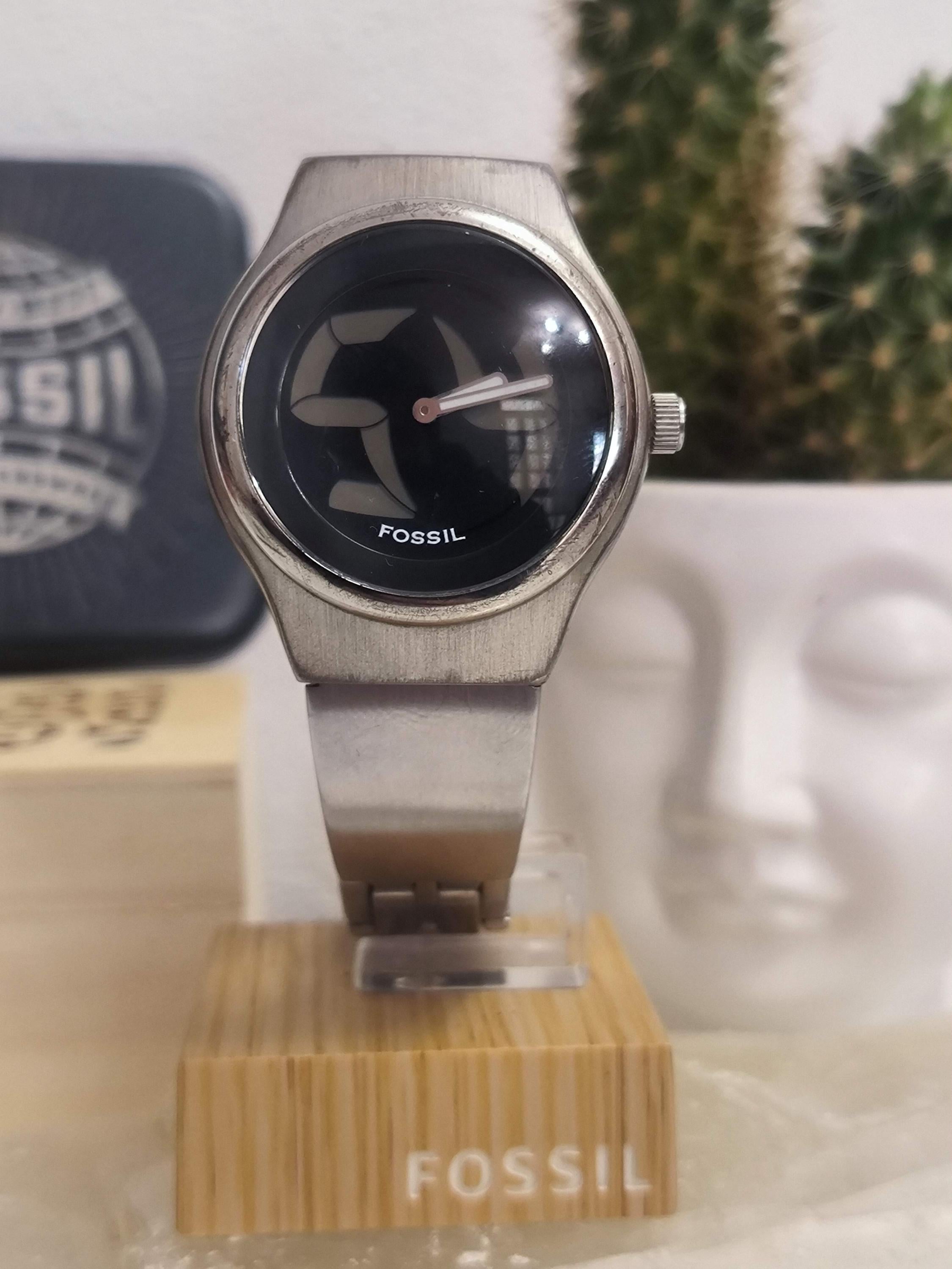 Fossil Big Tic Black Vintage, Unisex, Very Rare, Beautiful