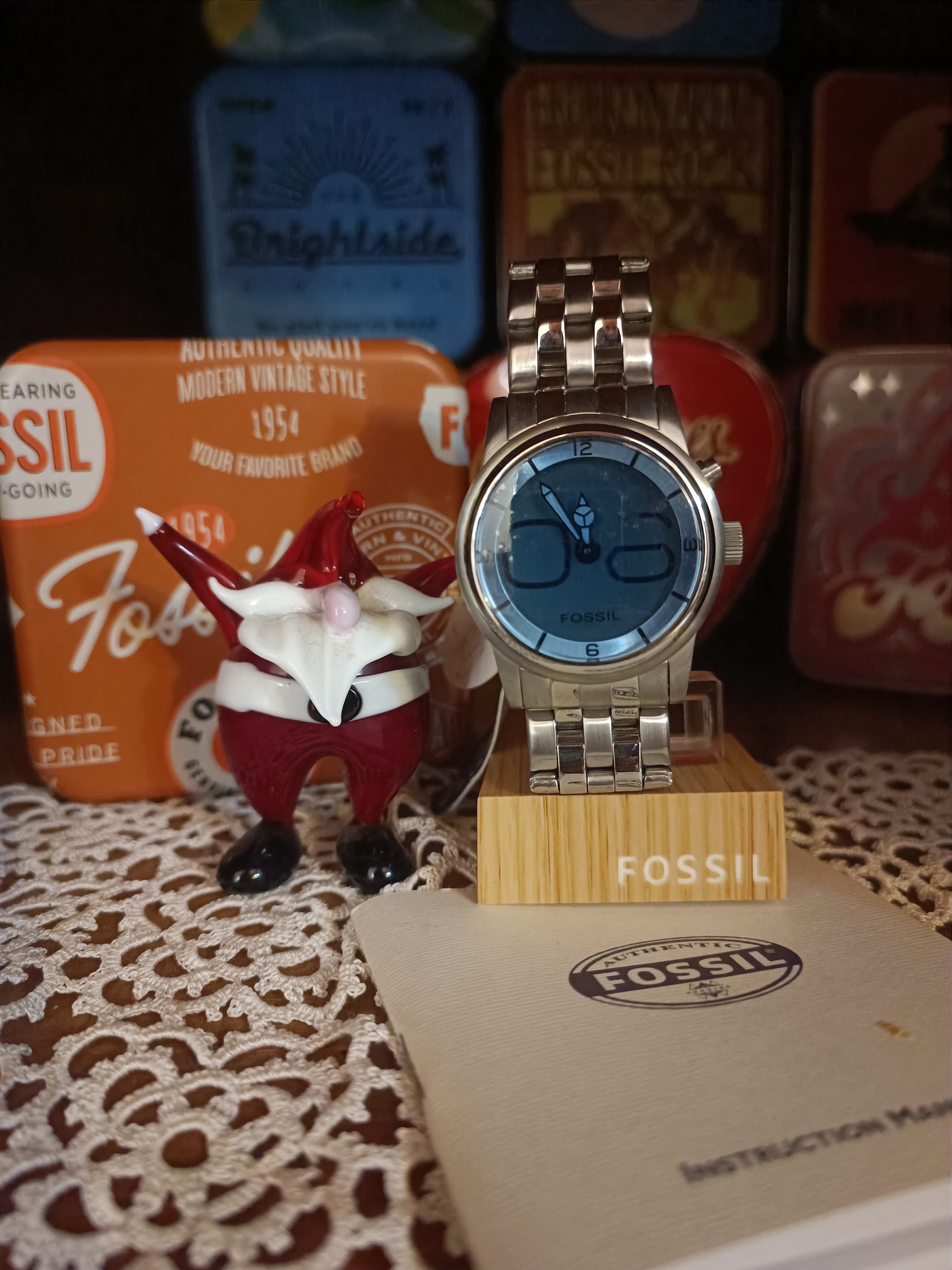 Fossil big tic blue fire watch y2k 鳴る 腕時計 Fossil big tic blue fire watch y2k 鳴る 腕時計